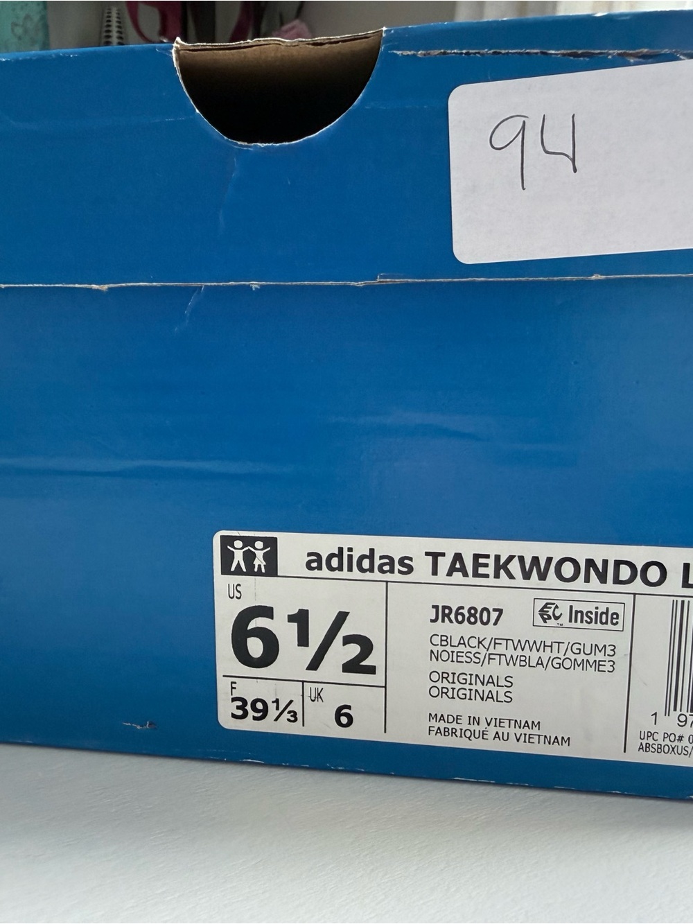 Adidas Taekwondo Lace J Core Black Cloud White Gum JR6807 8W